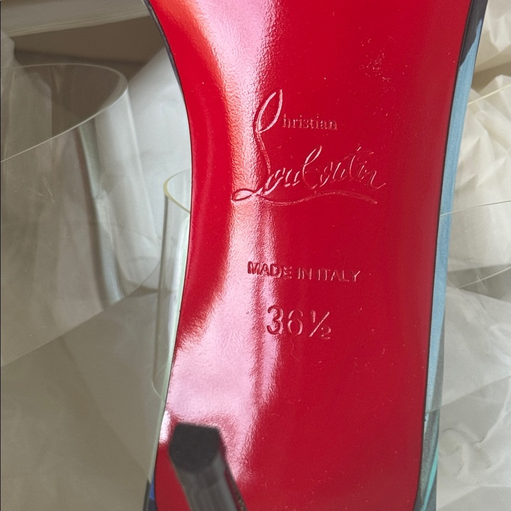 Christian Louboutin just nothing 85mm pvc stiletto sandal pump sz 36.5 - Picture 9 of 9